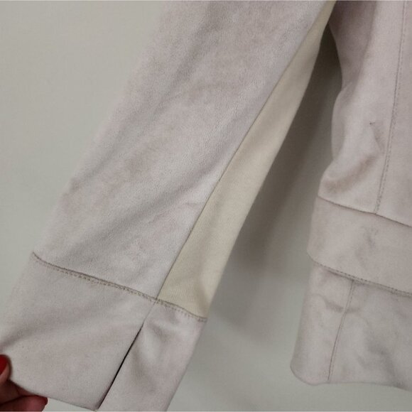 PATRIZIA PEPE | Micro suede blazer neutral oatmeal cream sz 6 - Picture 4 of 7